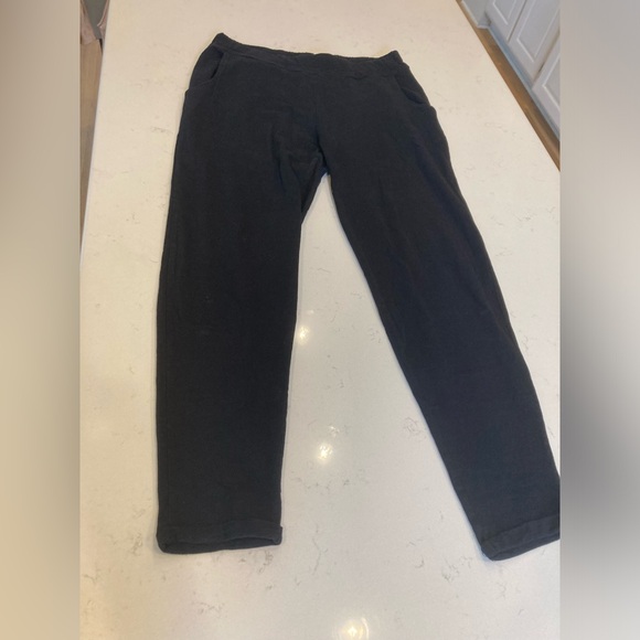 Known Supply 100% Organic Cotton Black Pocket Cuff Leg Joggers Sequoia Pant L - Picture 7 of 8